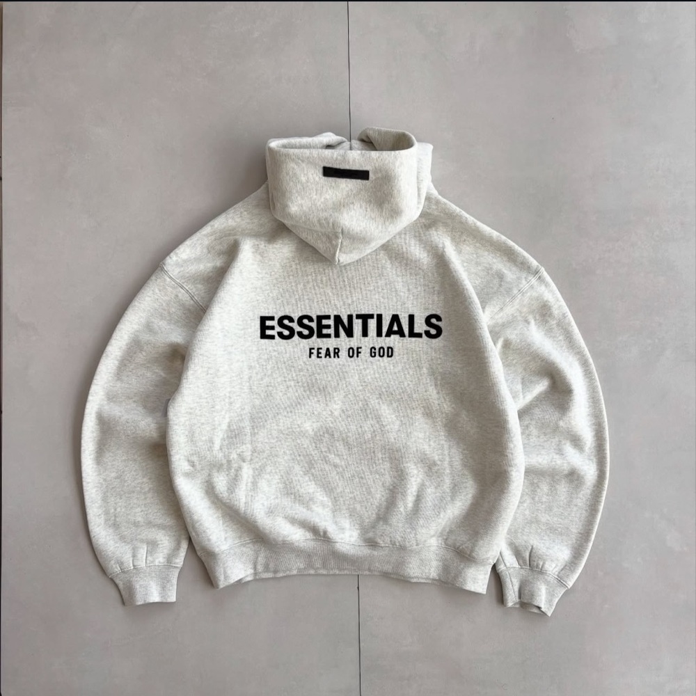 Essentials Fear of God Light Gray “Light Oatmeal” Hoodie